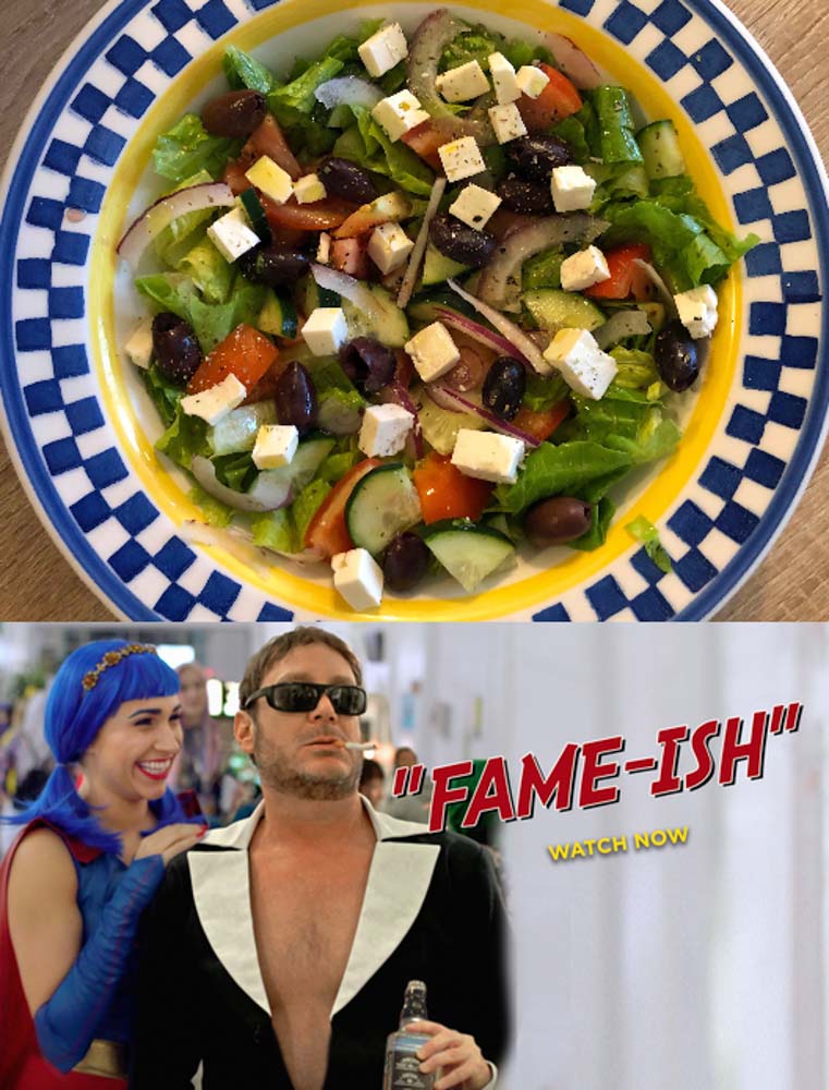 Food Dinner-&-A-Movie!-Greek-Salad,-and- Fame-ish!