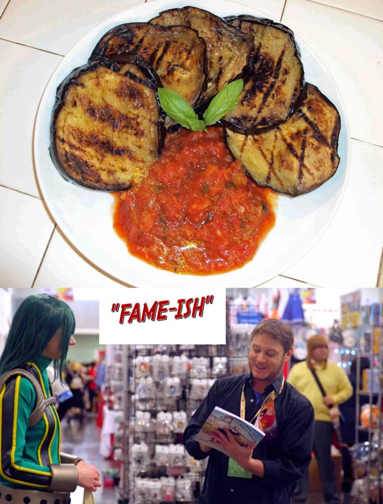 Food Dinner-&-A-Movie!-Griiled-Eggplant-with-Marinara,-and- Fame-ish!