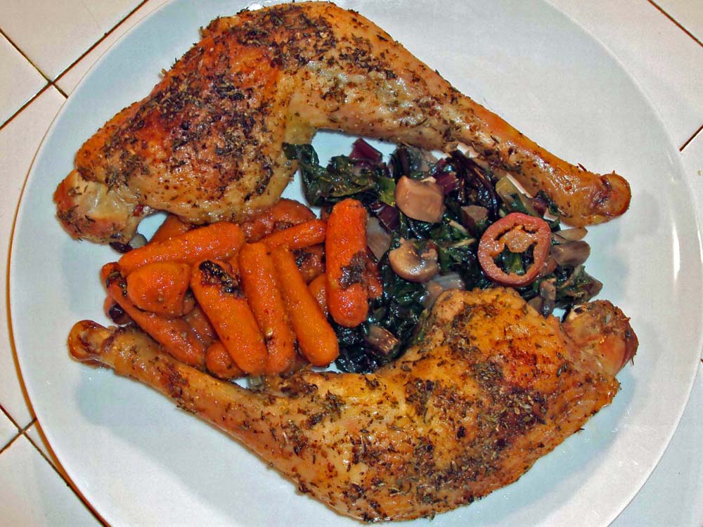 Food Roast-Chicken-Leg-dinner